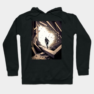 Topsy Turvy Consequences No. 1 on a Dark Background Hoodie